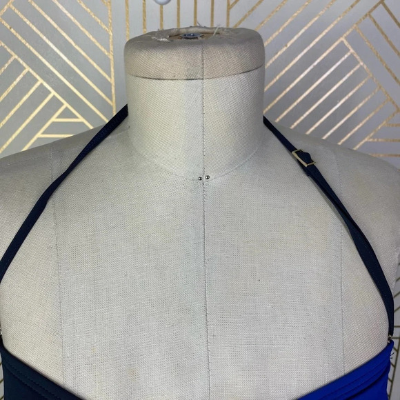 Marc‎ by Marc Jacobs Broken Solids Bandeau Bikini Top Two Toned Blue Size US XS - Picture 3 of 12